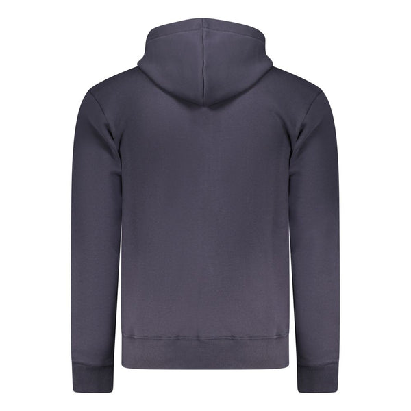 Coveri Moving Blue Cotton Men's Hooded Sweatshirt