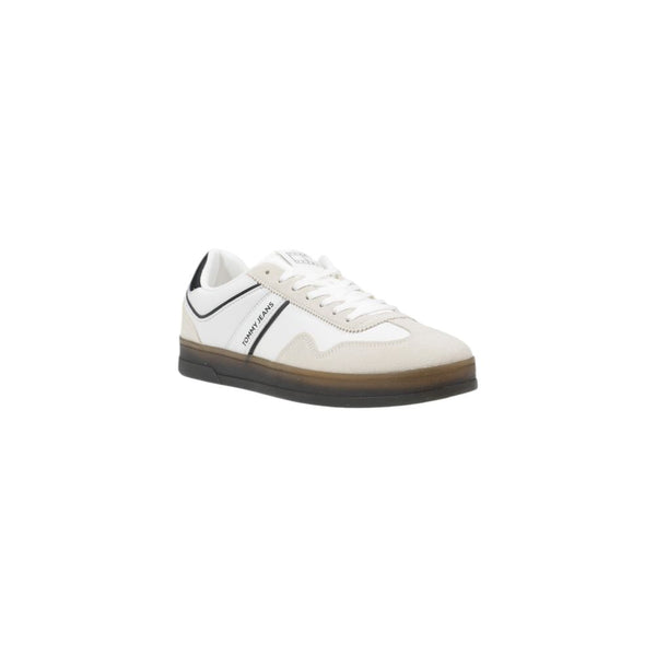 Tommy Hilfiger Jeans Black Leather Low Top Sneakers