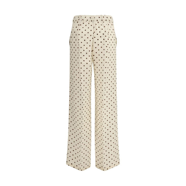 P.A.R.O.S.H. Beige Silk Casual Pants