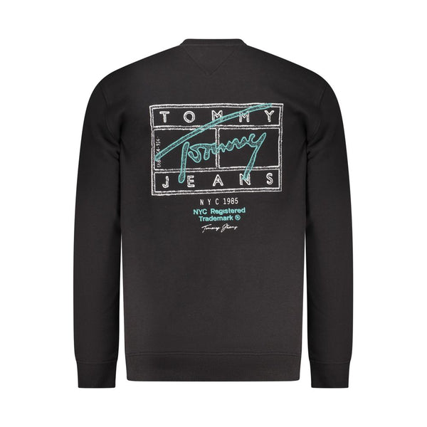 Tommy Hilfiger Black Cotton Men Sweatshirt
