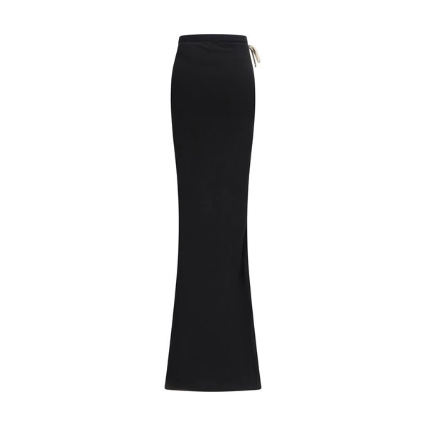 Moncler x Rick Owens Black Cotton Long Skirt