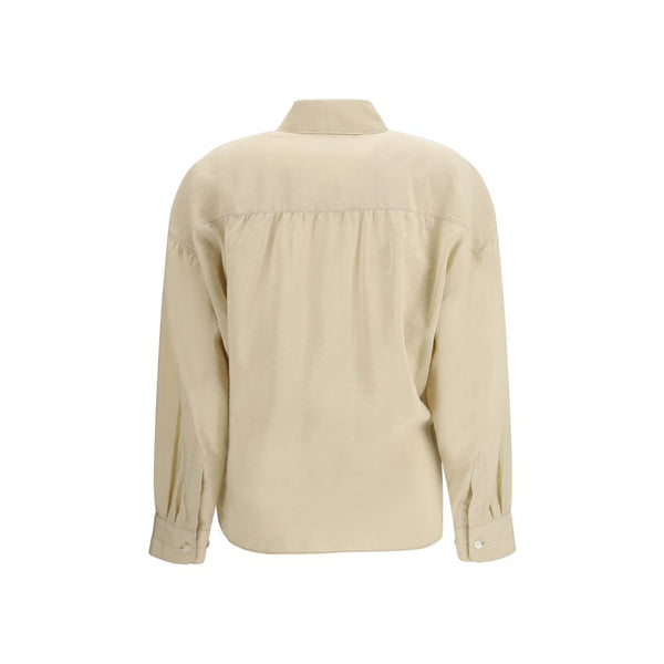 Lemaire Beige Silk Dress Shirt