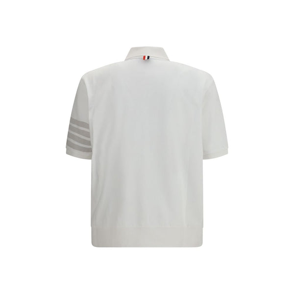 Thom Browne White Cotton Polo Shirt
