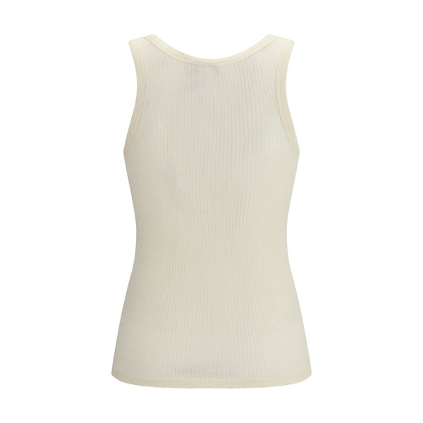Forte_Forte Beige Wool Oves Aries Sleeveles T-Shirt