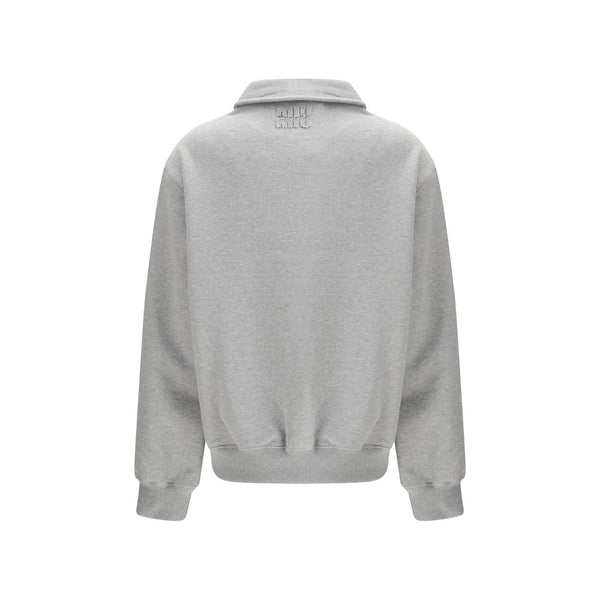 Miu Miu Gray Cotton Sweatshirt
