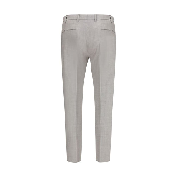PT Torino Gray Wool Oves Aries Dress Pants