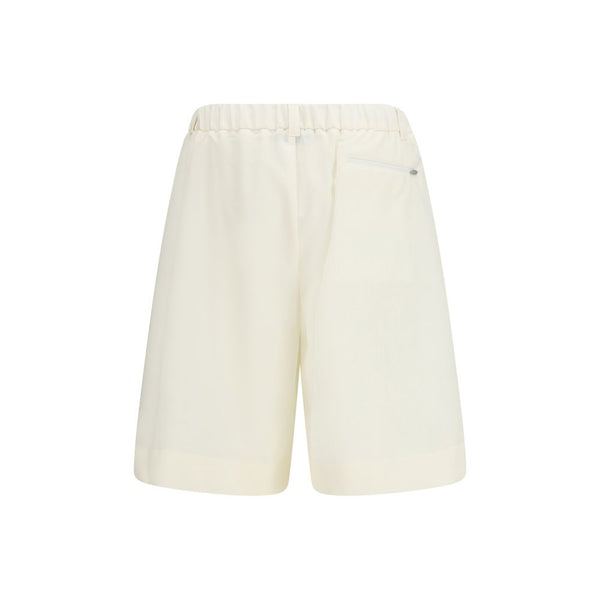 LAMINAR Beige Polyester Bermuda Shorts