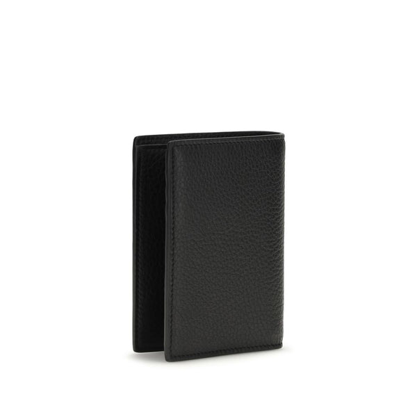 Saint Laurent Black Calf Leather Bos Taurus Wallet