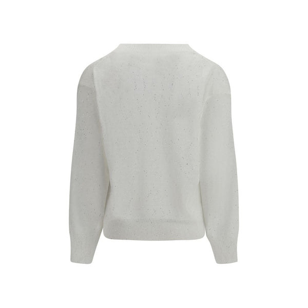 Brunello Cucinelli White Linen T-Shirt