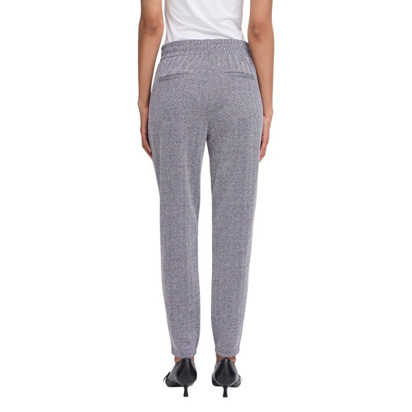 ICHI Blue Polyester Skinny Pants