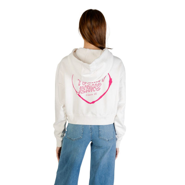 Tommy Hilfiger Jeans Cream Recycled Cotton Hoodie