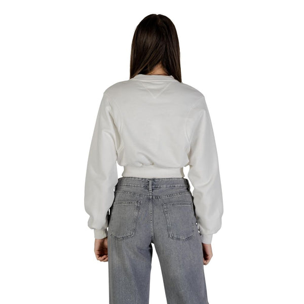Tommy Hilfiger Jeans Cream Recycled Cotton Sweatshirt