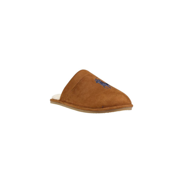 Ralph Lauren Brown Textile Slippers