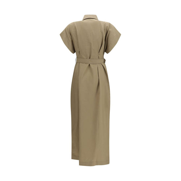 Brunello Cucinelli Beige Cotton Casual Dress