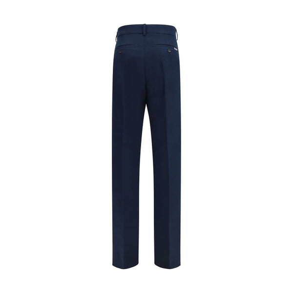 Ferragamo Blue Cotton Chino Pants