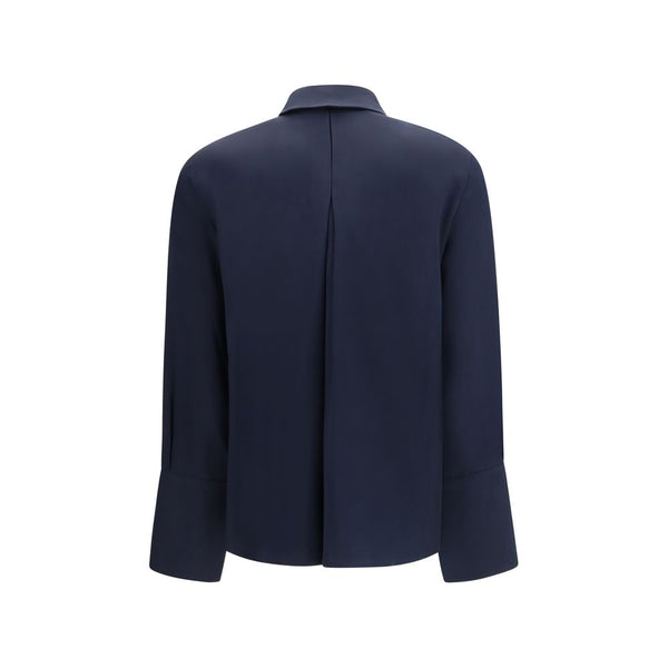 Max Mara Pure Blue Silk Shirt