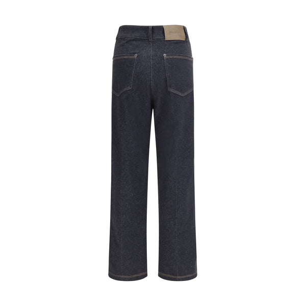 Max Mara Pure Blue Cotton Straight-Leg Jeans