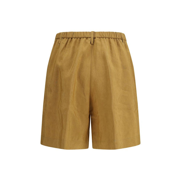 Forte_Forte Beige Linen Bermuda Shorts