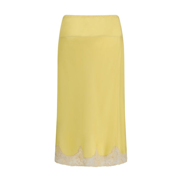 Saint Laurent Multicolor Silk Midi Skirt