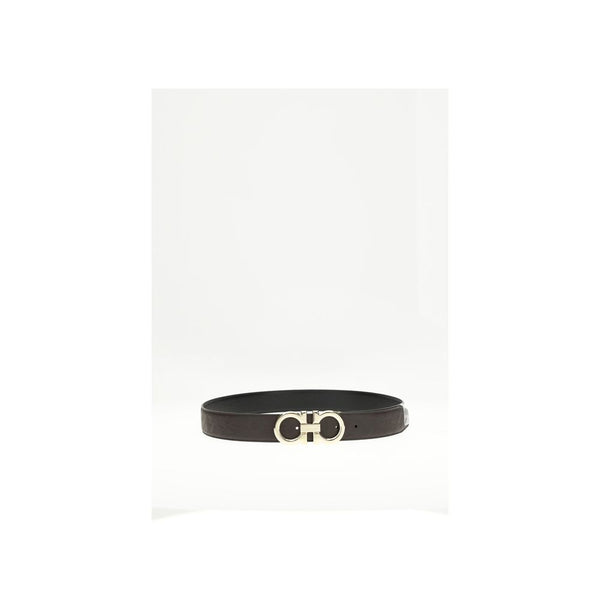 Ferragamo Brown Calf Leather Bos Taurus Regular Belt