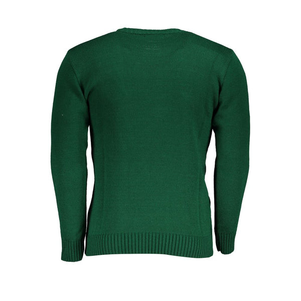 U.S. Grand Polo Green Acrylic Men's Sweater