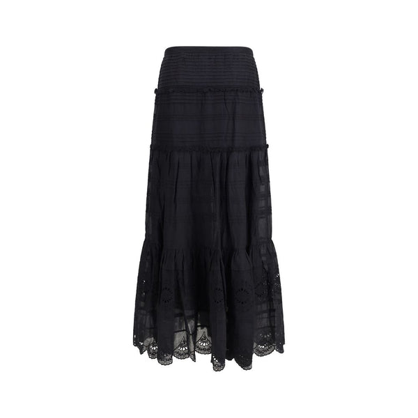 Isabel Marant Étoile Black Viscose Long Skirt