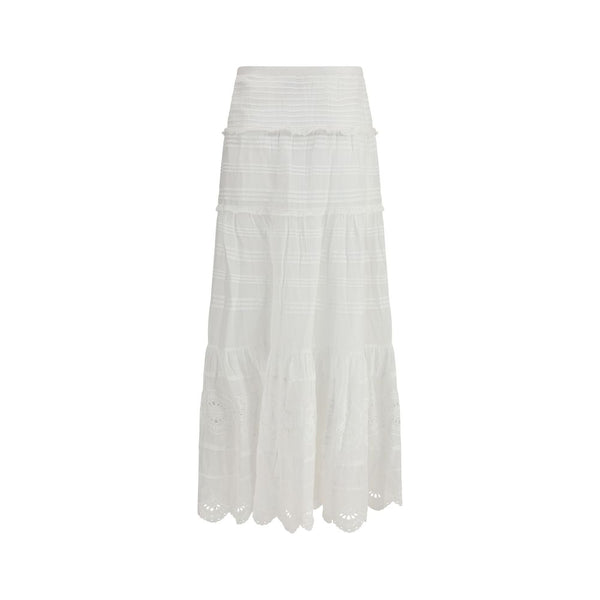 Isabel Marant Étoile White Viscose Long Skirt