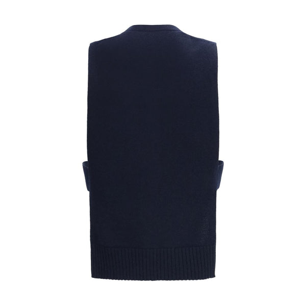 Miu Miu Blue Cashmere Sleeveles Sweater