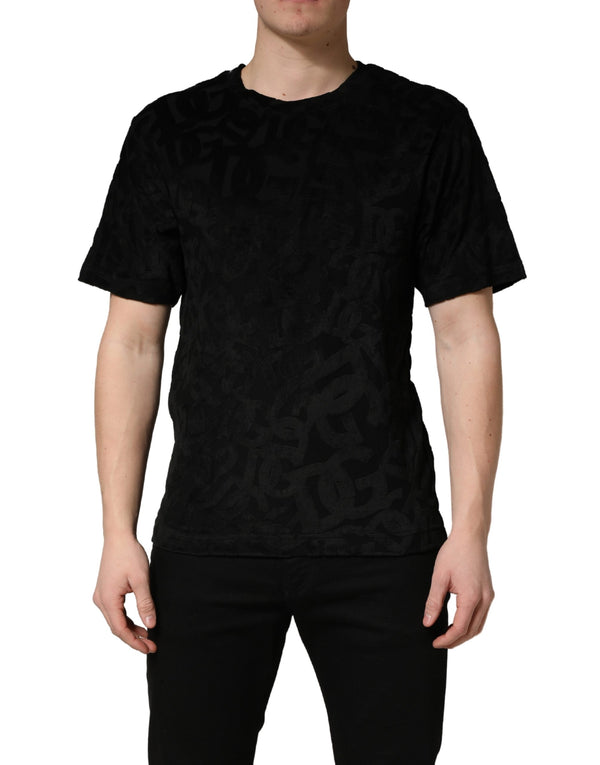 Dolce & Gabbana Black DG Mania Logo Print Casual T-shirt