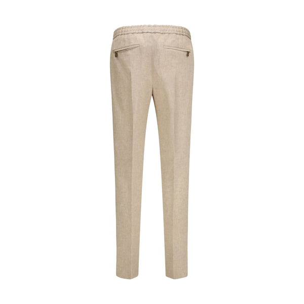 PT Torino Beige Linen Casual Pants