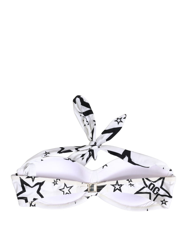 Dolce & Gabbana White Millennials Star Padded Bandeau Underwear