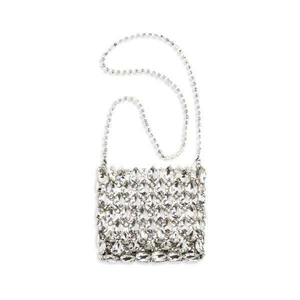 Self-Portrait Silver Polyester Shoulder Bag