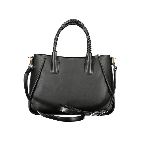 Mario Valentino Nero Poliuretano Women's Bag with Adjustable Shoulder Strap