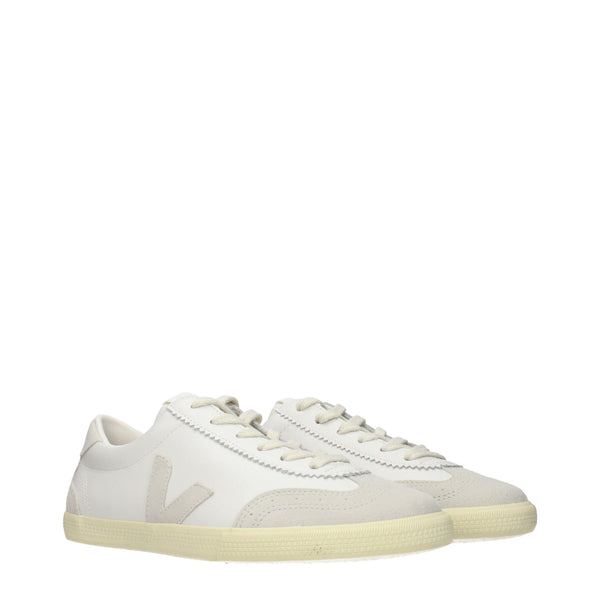 Veja White Leather Low Top Sneakers