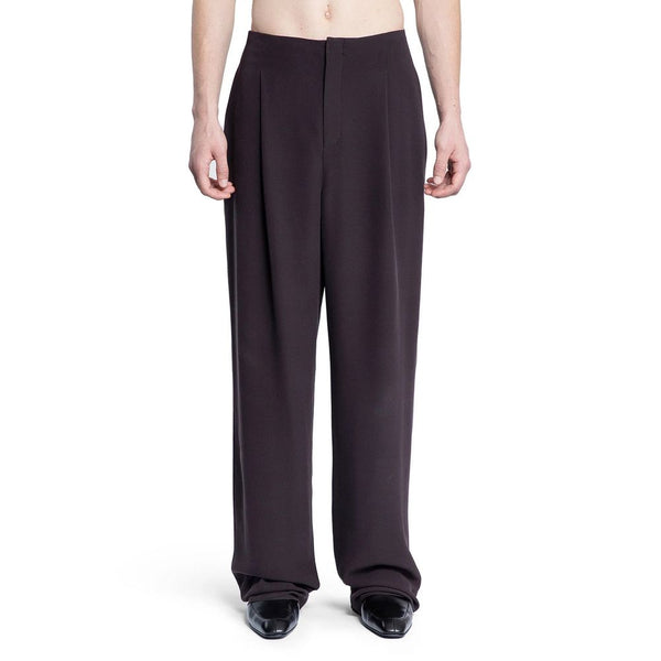 Saint Laurent Brown Silk Casual Pants