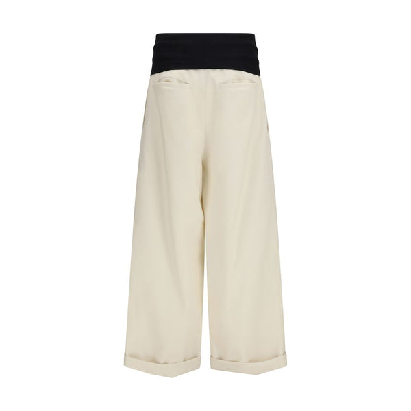 Darkpark Beige Cotton Casual Pants