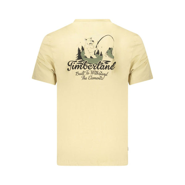 Timberland Beige Cotton Men's T-Shirt