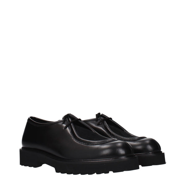 Max Mara Black Leather Oxfords And Derbies