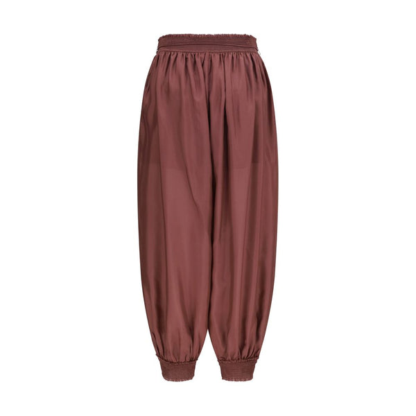 Zimmermann Bordeaux Silk Casual Pants