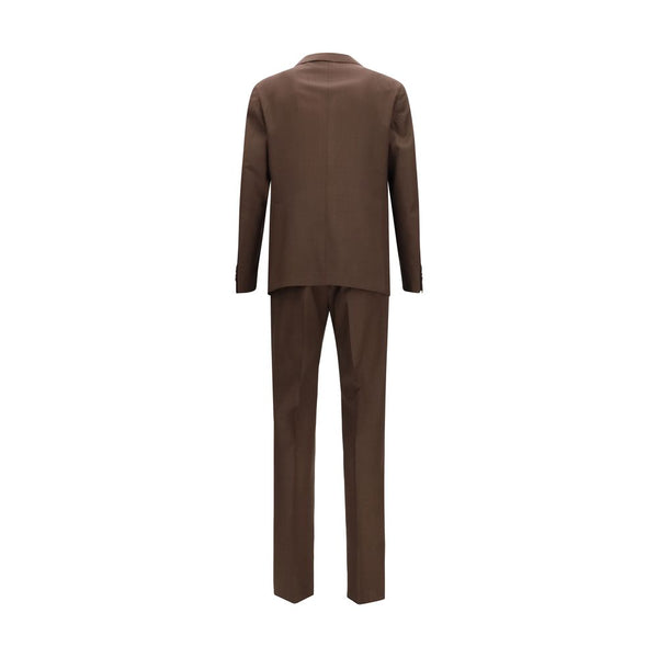 Tagliatore Brown Wool Oves Aries Two-Piece Suit