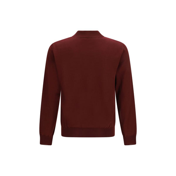 Valentino Garavani Bordeaux Wool Oves Aries Polo Shirt