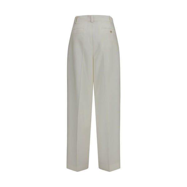 Calvin Klein White Wool Oves Aries Casual Pants