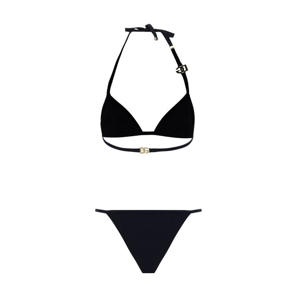 Dolce & Gabbana Black Nylon Bikini