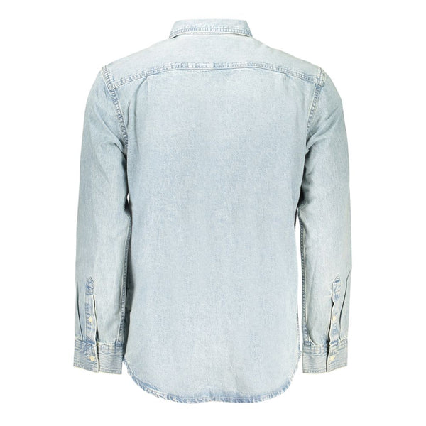Calvin Klein Azzurro Cotton Mens Shirt