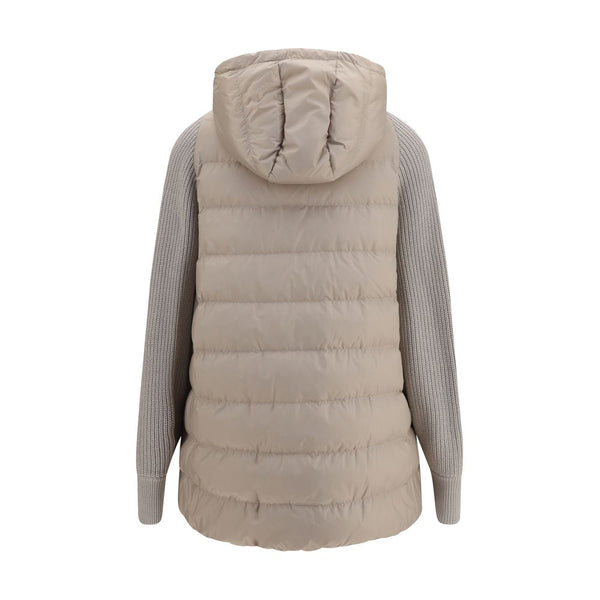 Brunello Cucinelli Gray Polyester Full-Length Jacket