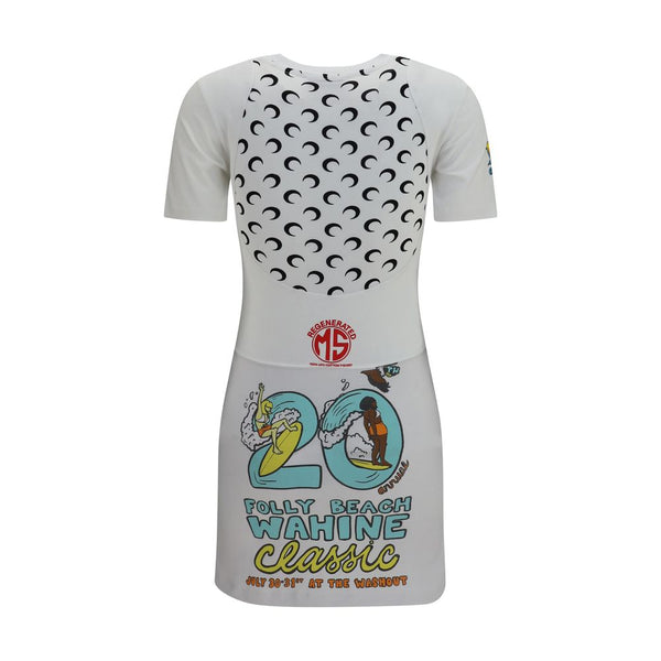 Marine Serre White Cotton Casual Dress