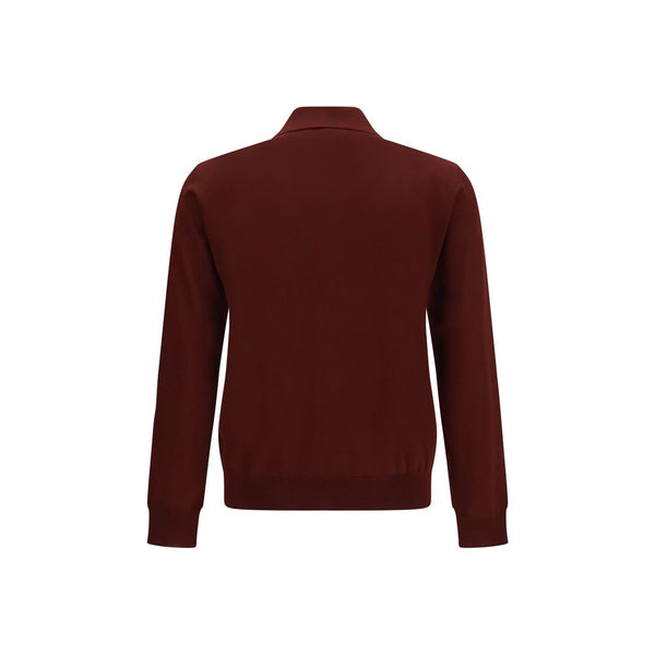 Valentino Garavani Bordeaux Wool Oves Aries Polo Shirt