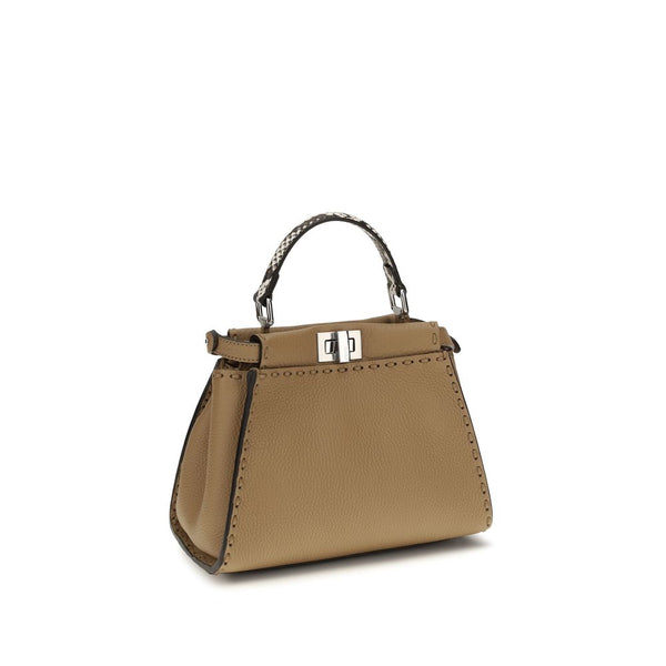 Fendi Beige Calf Leather Bos Taurus Handbag