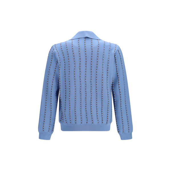 Fendi Blue Cotton Sweatshirt