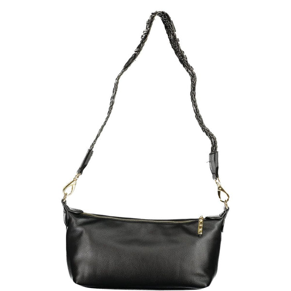 Mario Valentino Nero Polyurethane Women's Bag with Adjustable Shoulder Strap